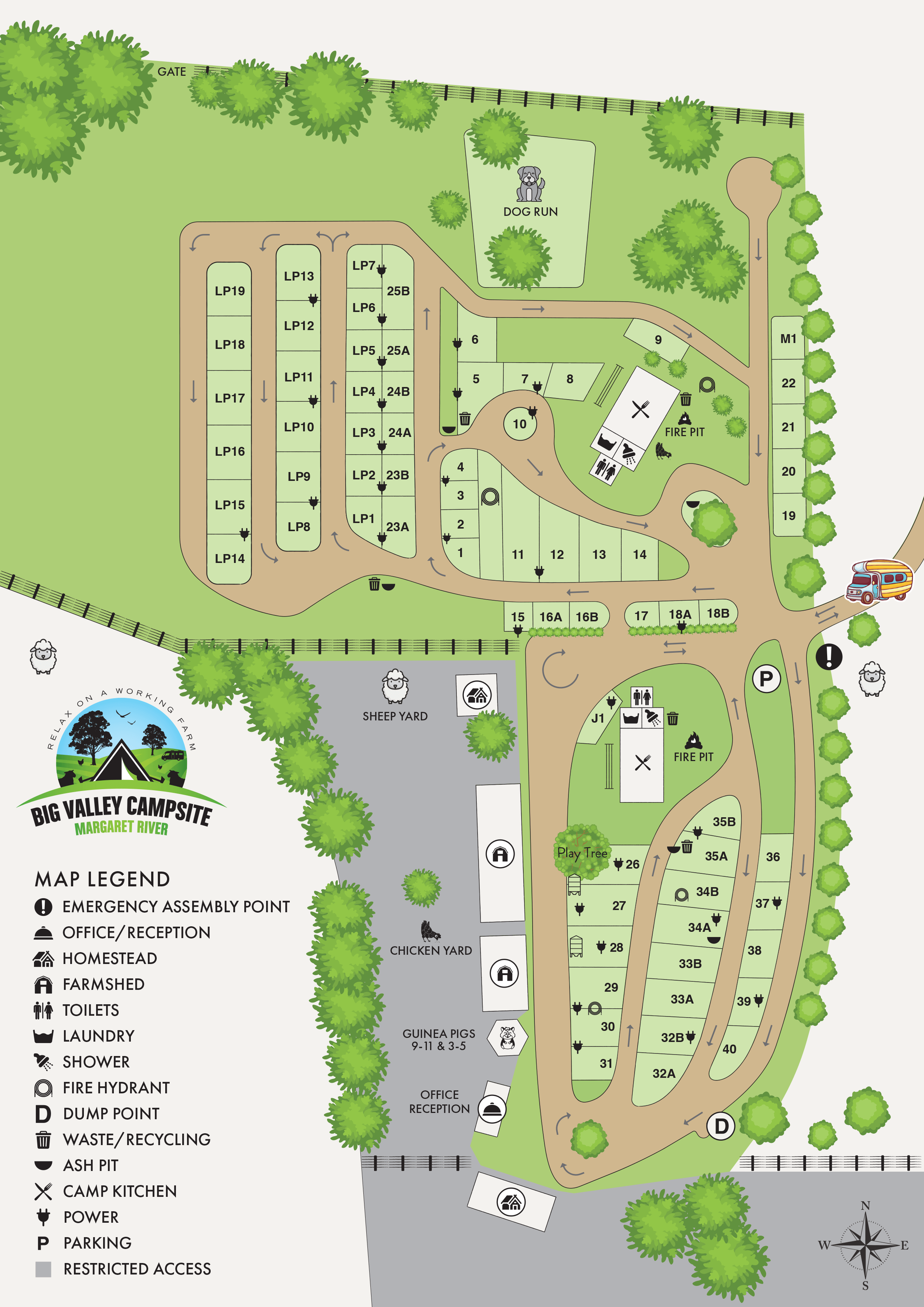 Big Valley Campsite Map 2025